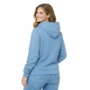 Bluza dresowa damska z kapturem kolor jasno niebieski roz.L